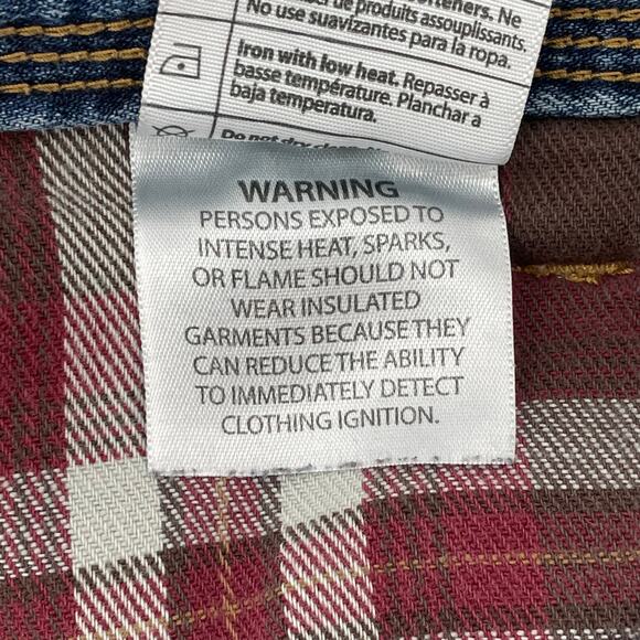 Carhartt Women's Relaxed Fit Flannel Lined Straight Jeans, Sz 12 Reg. Chore Work - Picture 8 of 11